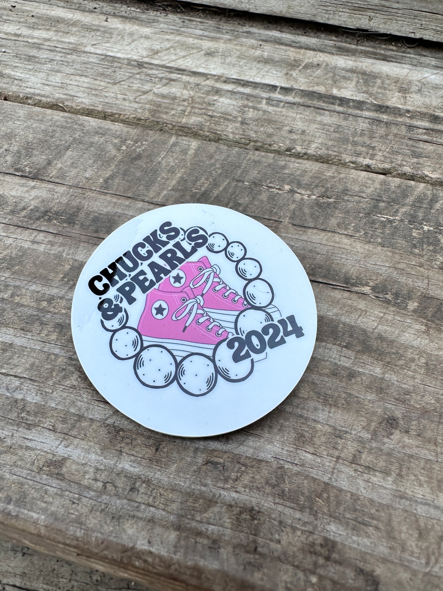 Sublimated Chucks & Pearls 2024 Metal Pin