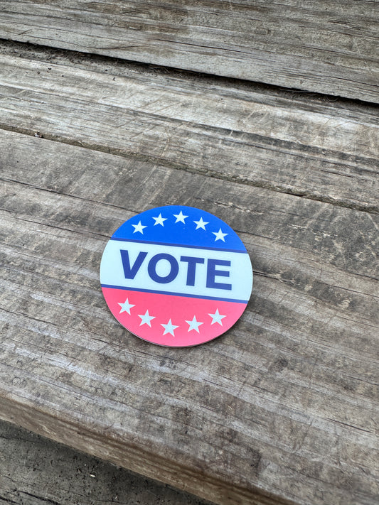 Sublimated Vote Metal Pin