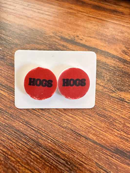 Sublimated Hogs Acrylic Stud Earrings
