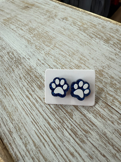 UV Printed Cats Paw Spirit Stud Earrings