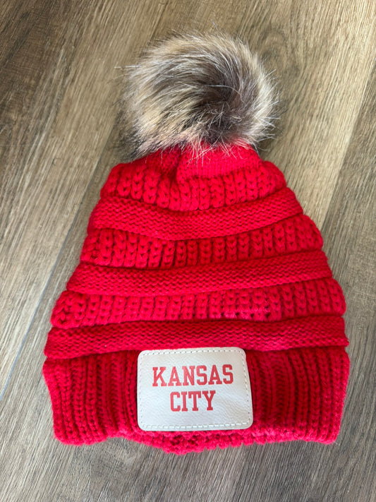 UV Printed Kansas City Knitted Pom Beanie