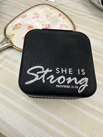 She Is Strong Jewelry Box