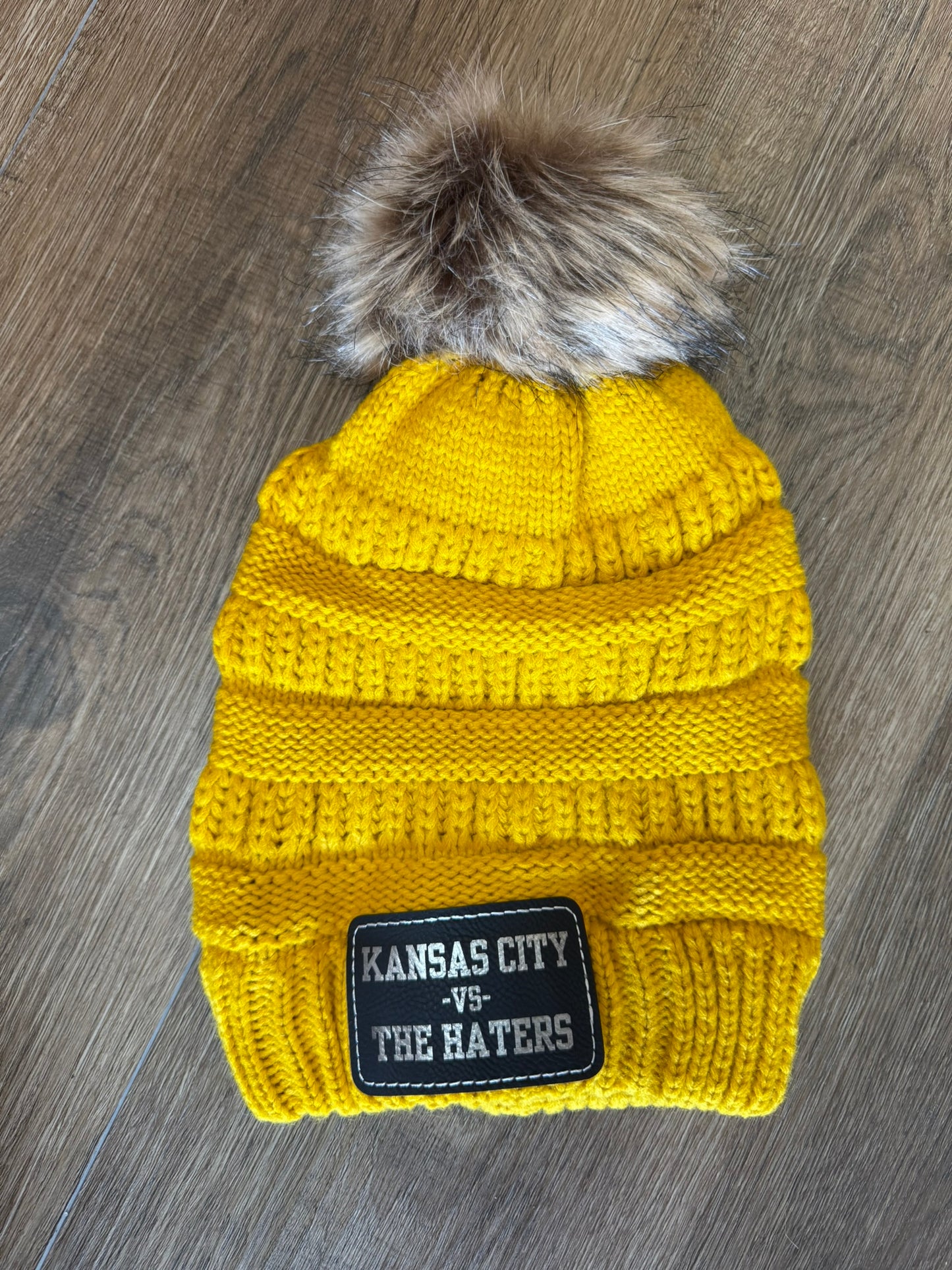 Engraved KC Vs. The Haters Knitted Pom Beanie