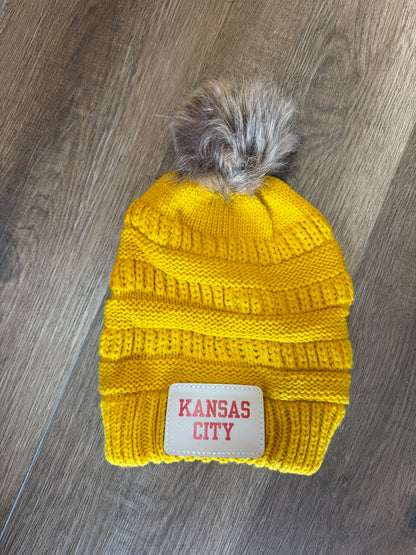 UV Printed Kansas City Knitted Pom Beanie