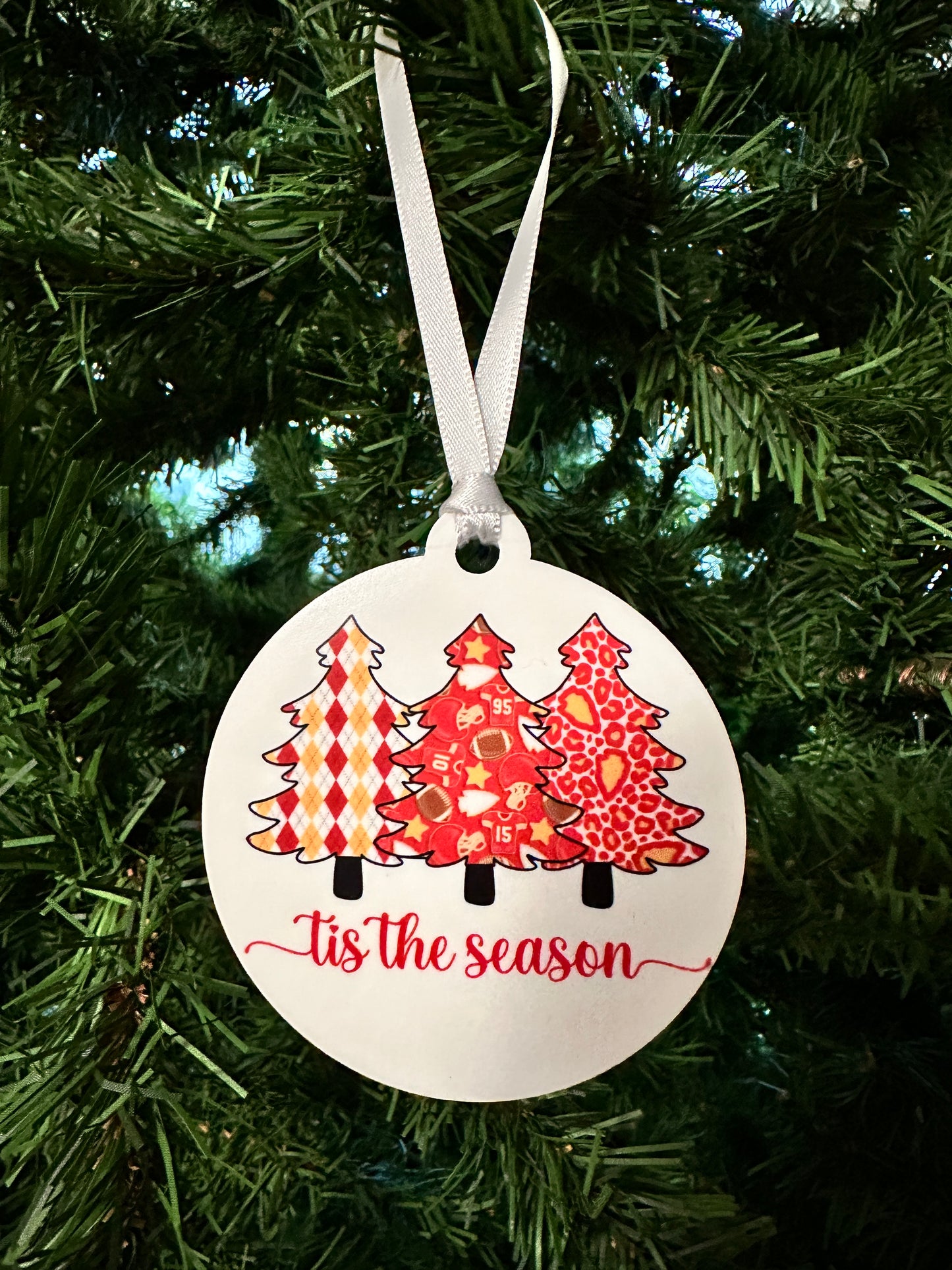 Tis The Season KC Football Ornament