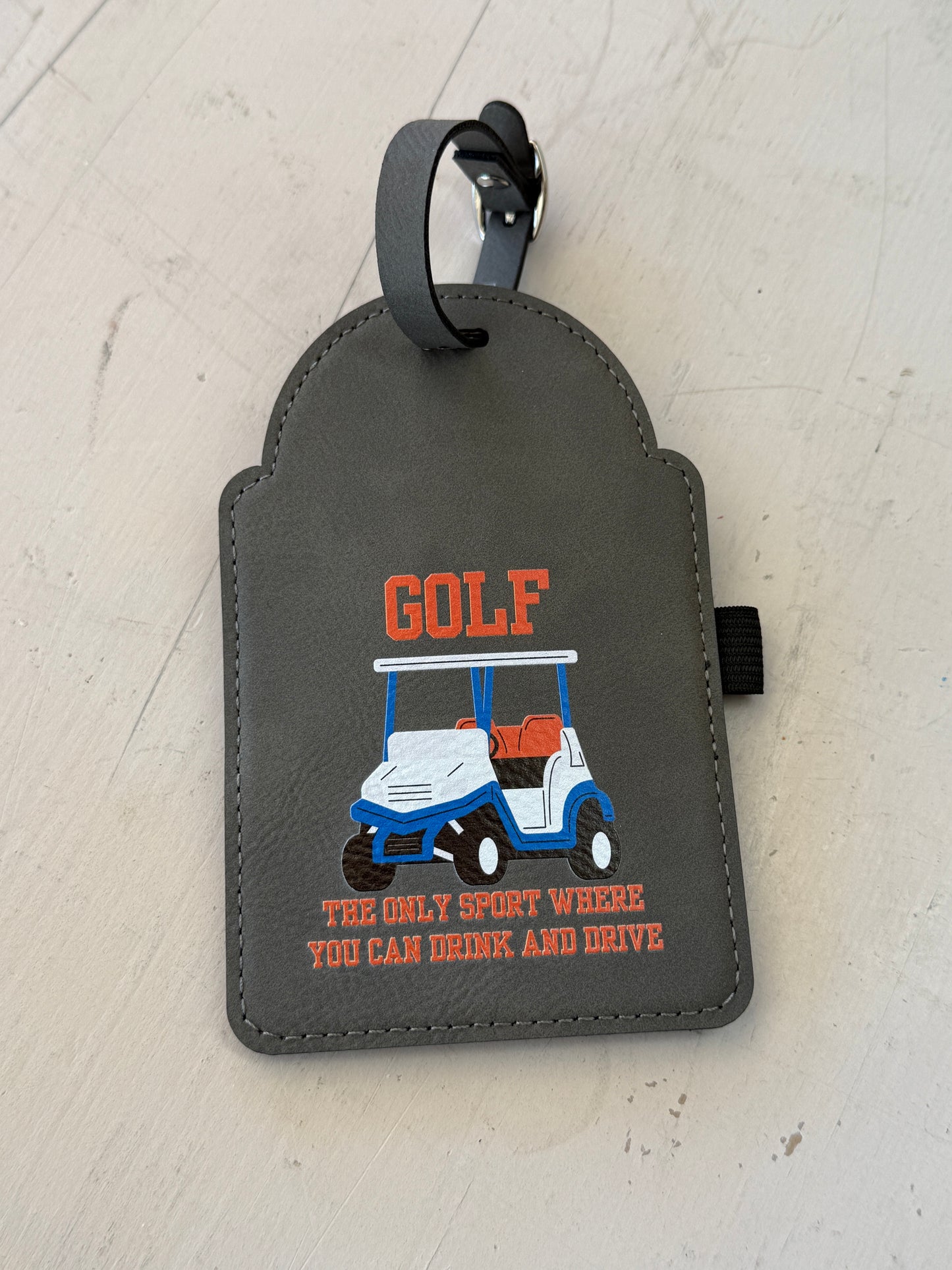 UV Printed Drink and Drive Golf Bag Tag