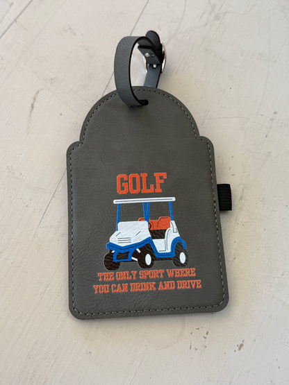 UV Printed Drink and Drive Golf Bag Tag