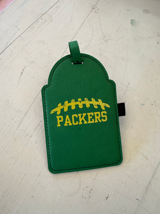 UV Printed Football Mascot Golf Bag Tag