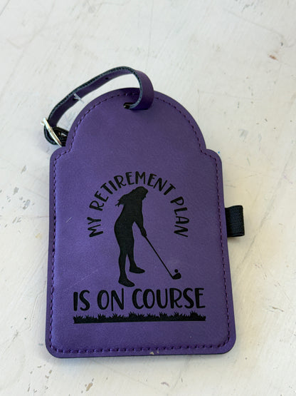 Retirement Plan Golf Bag Tag
