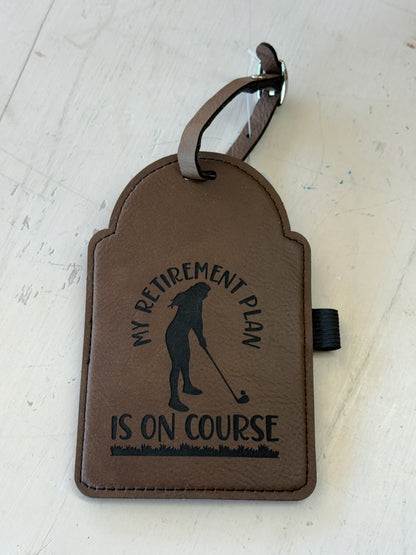 Retirement Plan Golf Bag Tag