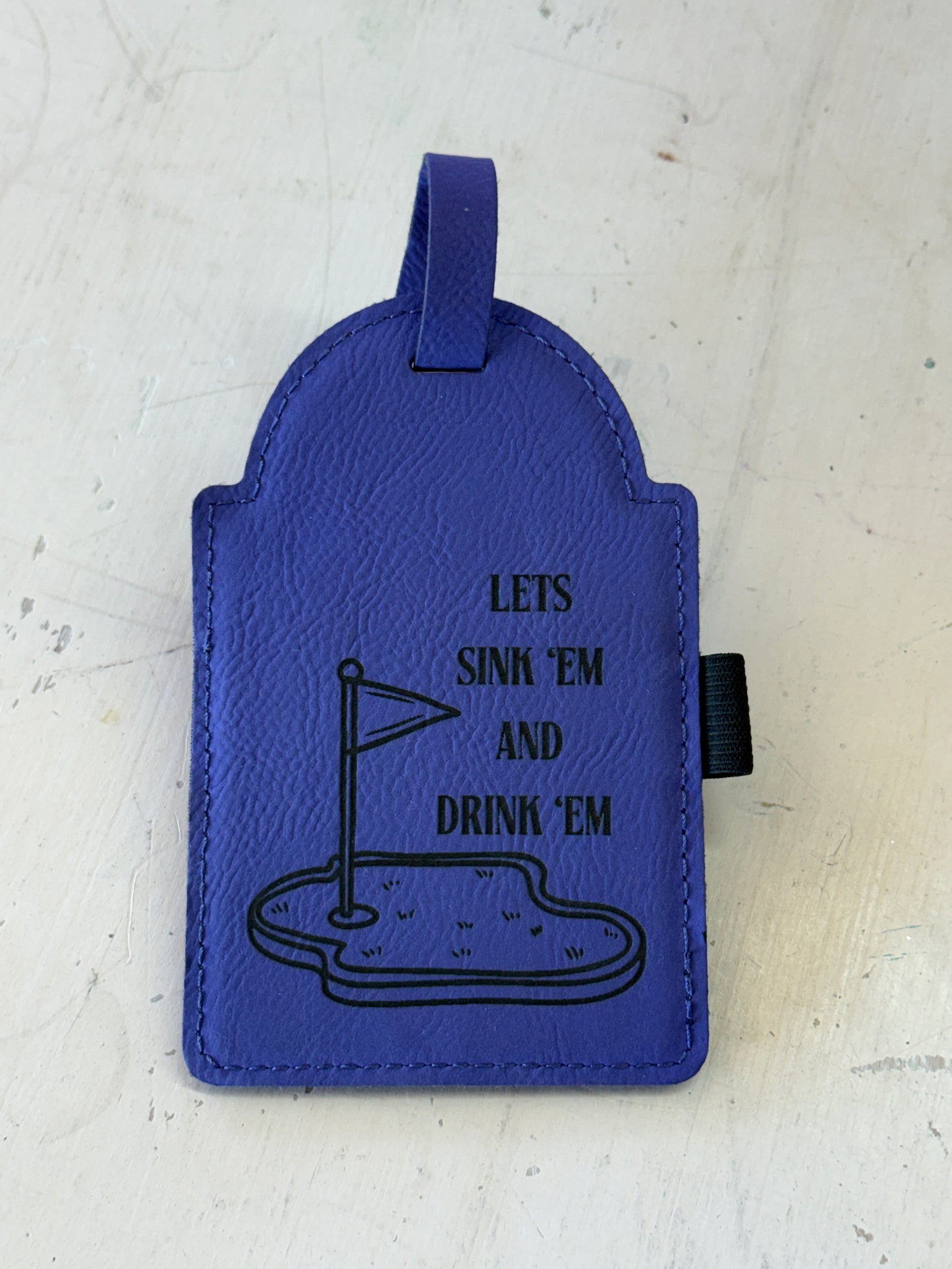 Sink 'Em & Drink 'Em Golf Bag Tag