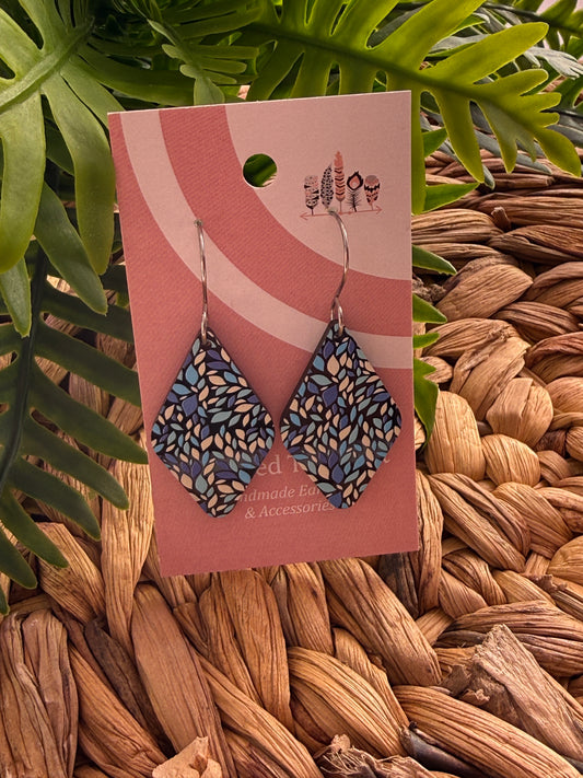 UV Printed Beach Confetti Dangle Earrings
