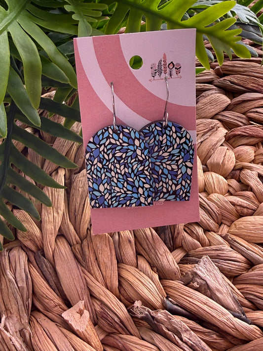 UV Printed Luxe Beach Confetti Dangle Earrings