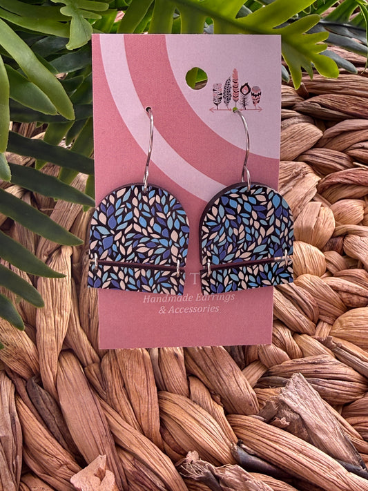 UV Printed Luxe Drop Beach Confetti Dangle Earrings