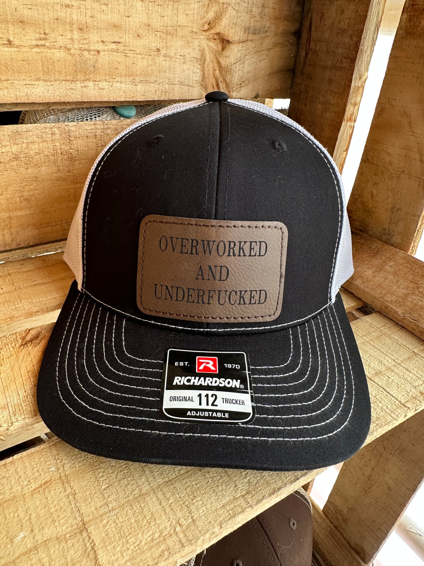Overworked and Under "F"  Men's Richardson 112 Trucker Hat