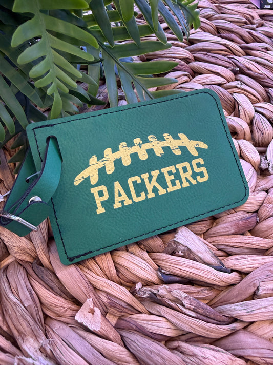 UV Printed Packers Football Luggage Tag