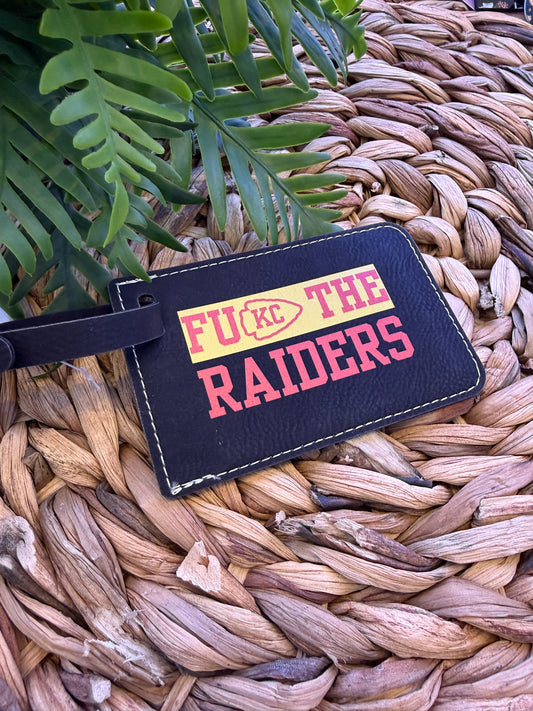 UV Printed FU "KC" the Raiders Luggage Tag