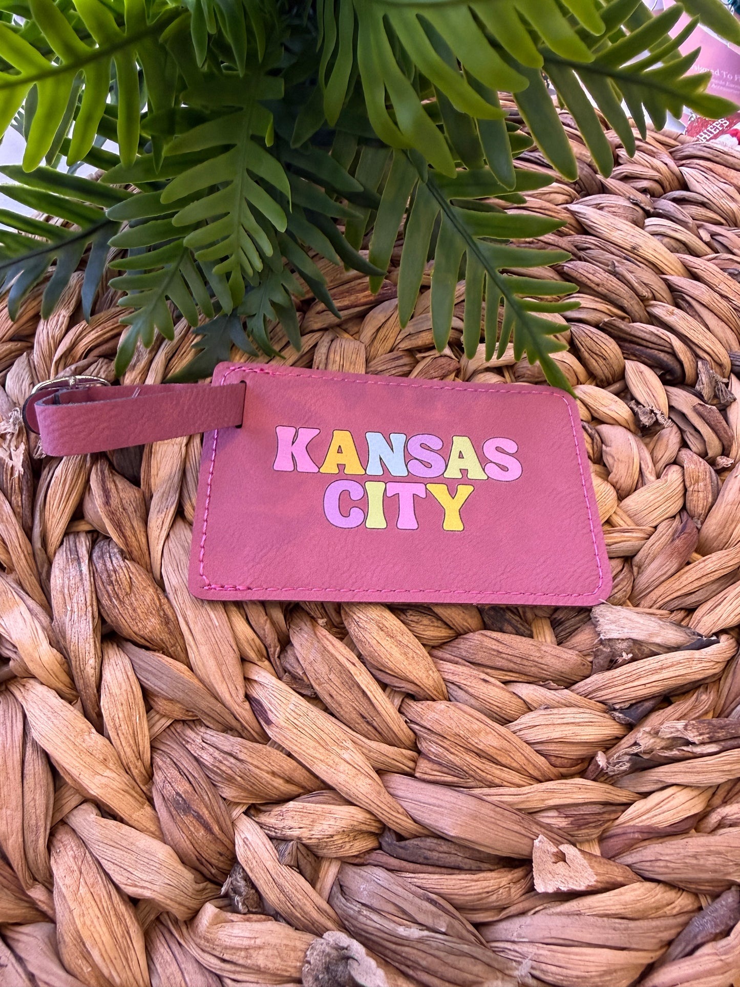 UV Printed Rainbow Kansas City Luggage Tag