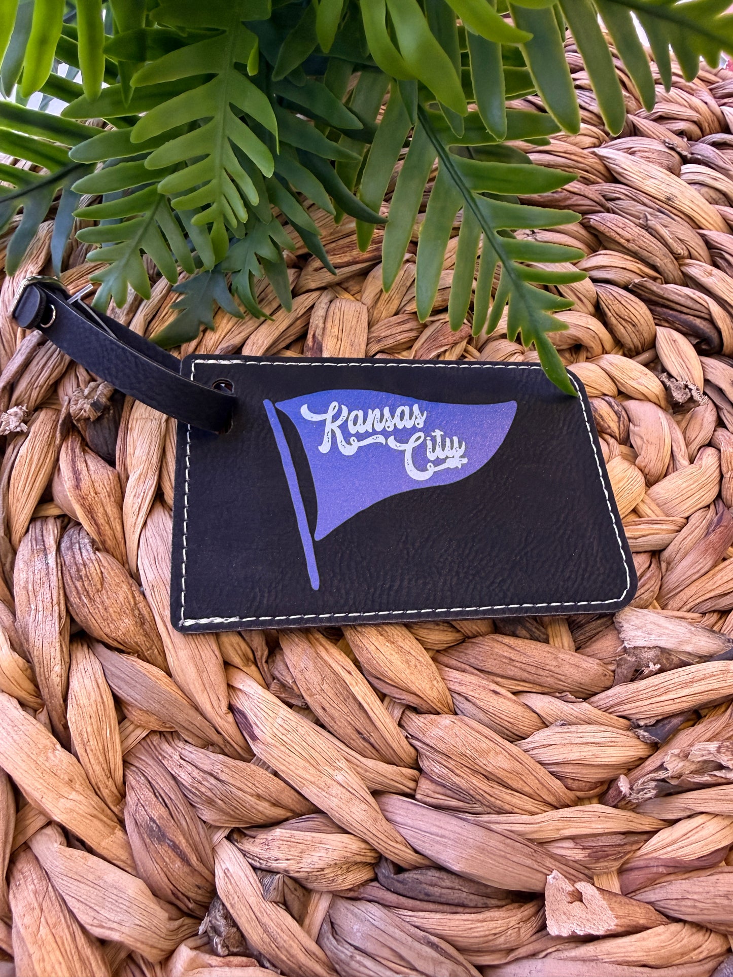 UV Printed Kansas City Blue Pennant Luggage Tag