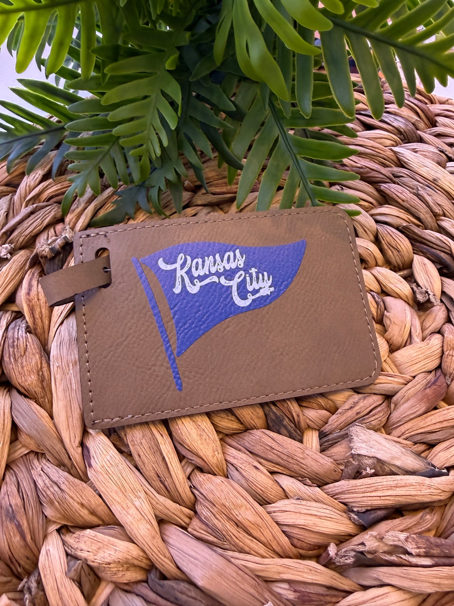 UV Printed Kansas City Blue Pennant Luggage Tag