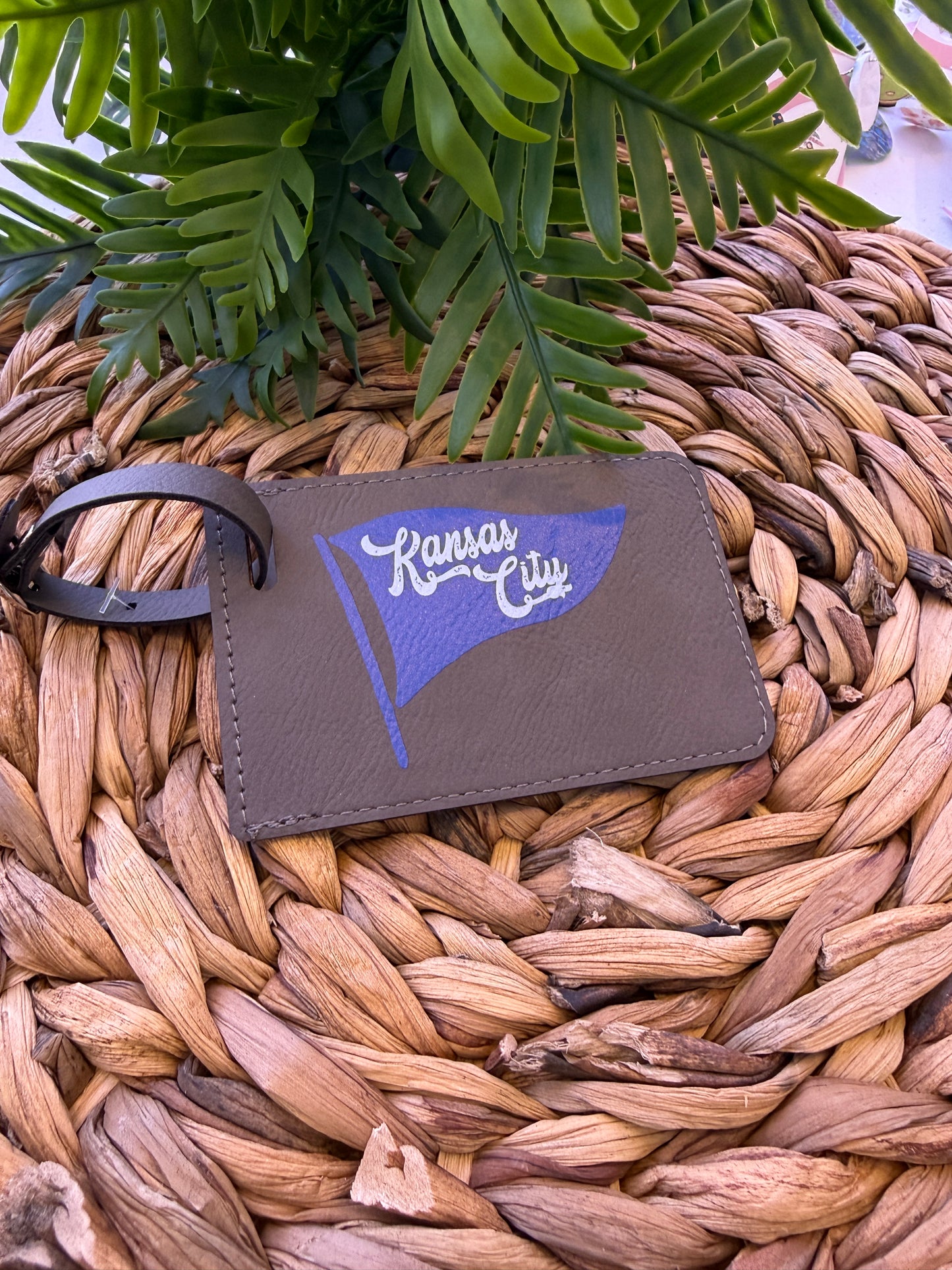 UV Printed Kansas City Blue Pennant Luggage Tag
