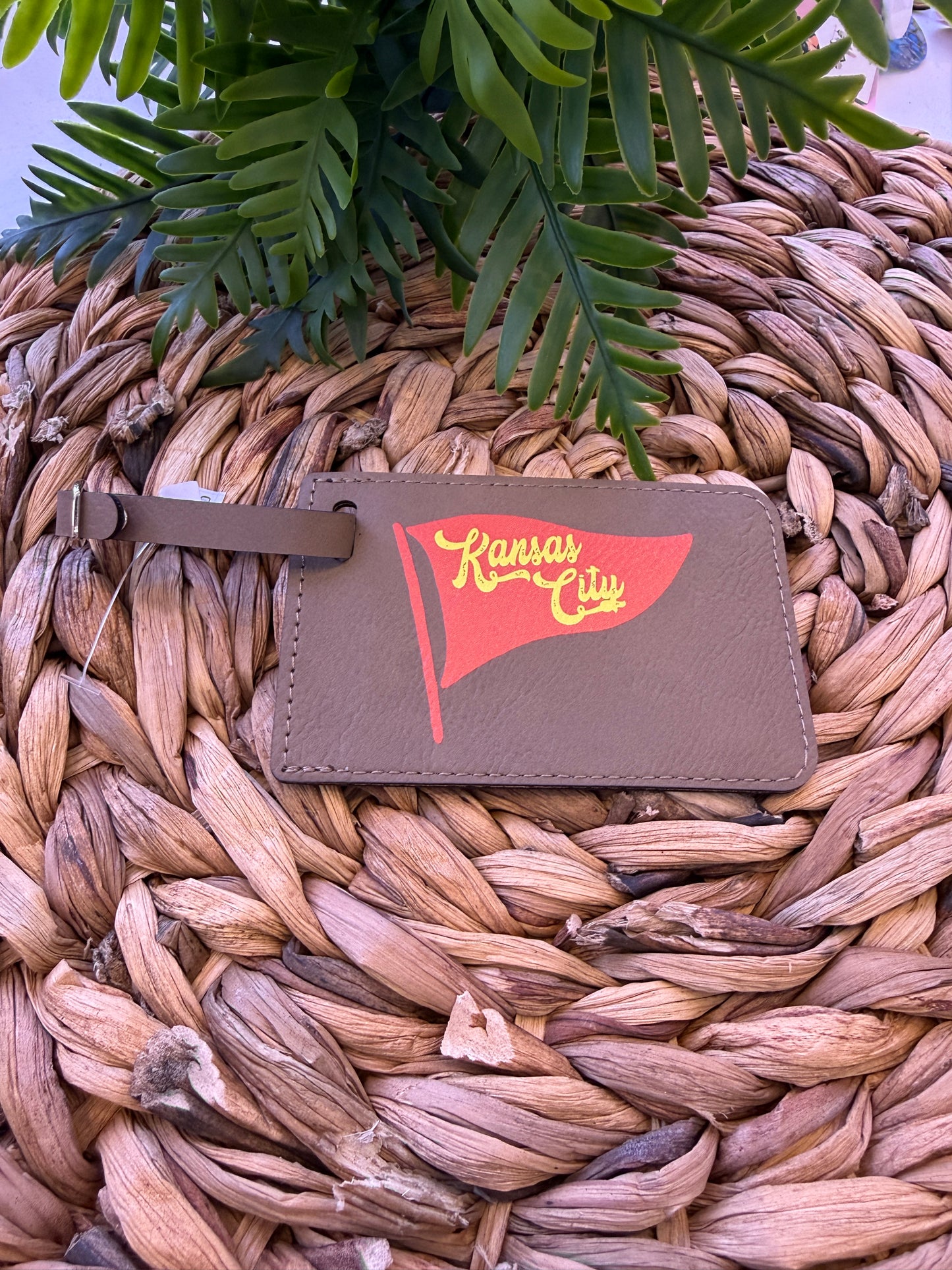 UV Printed Kansas City Red Pennant Luggage Tag