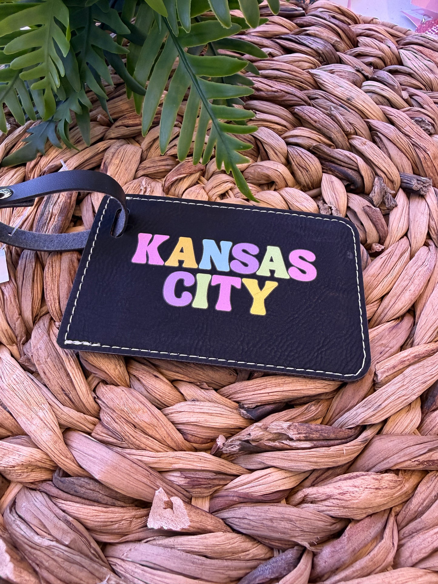 UV Printed Rainbow Kansas City Luggage Tag