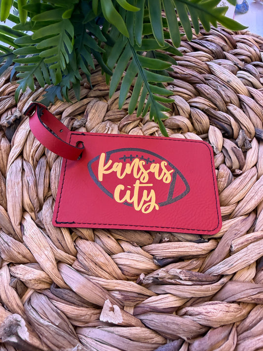 UV Printed Kansas City Football Luggage Tag
