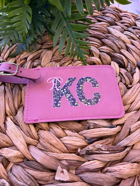 UV Printed KC Floral Luggage Tag