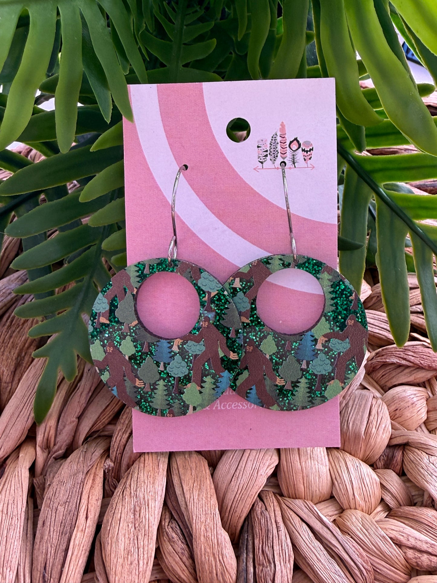 Forest Legend Glitter Dangle Earrings