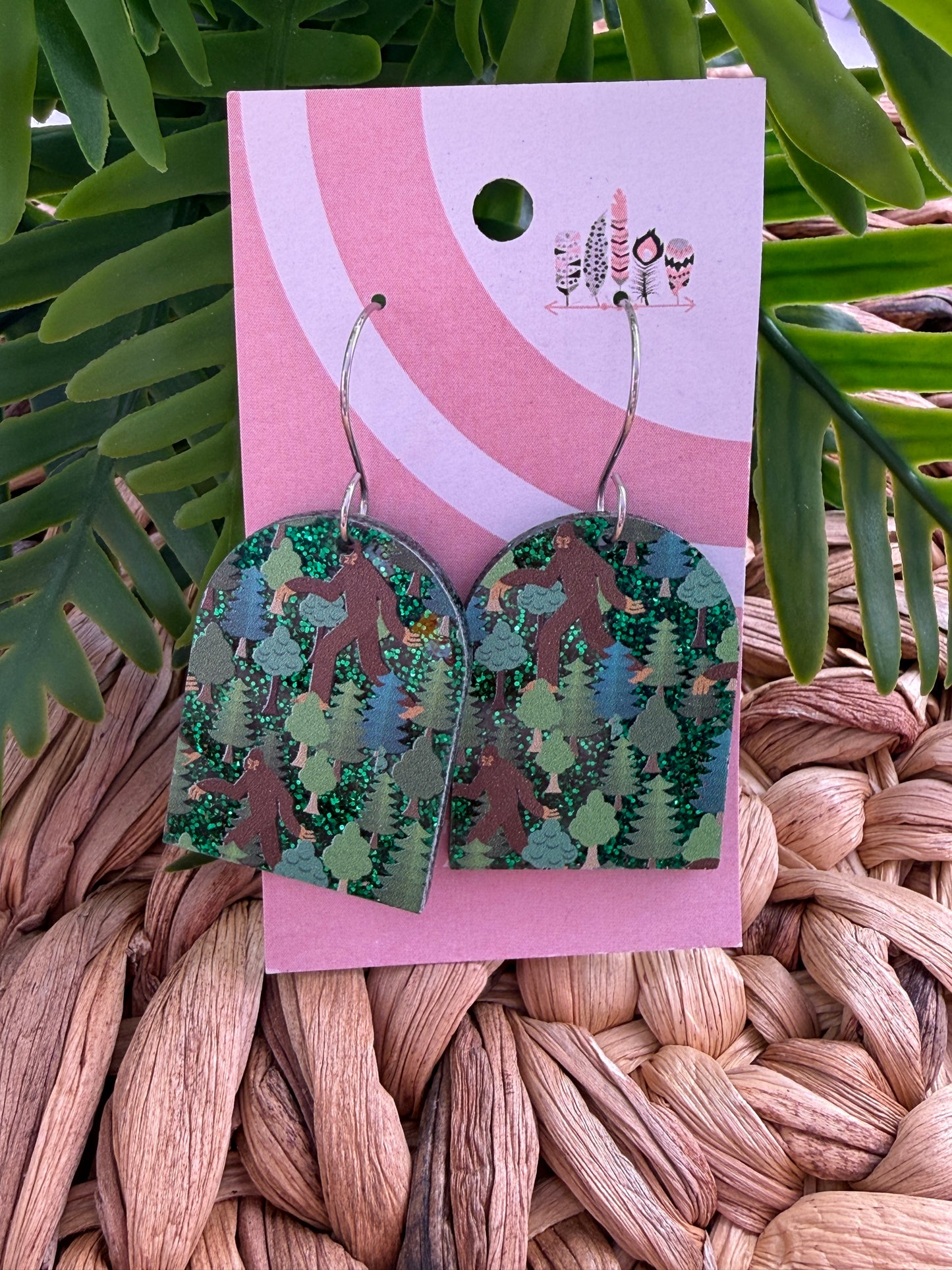 Forest Legend Glitter Dangle Earrings