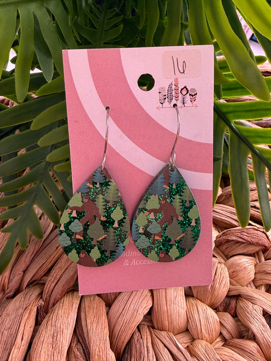 Forest Legend Glitter Dangle Earrings