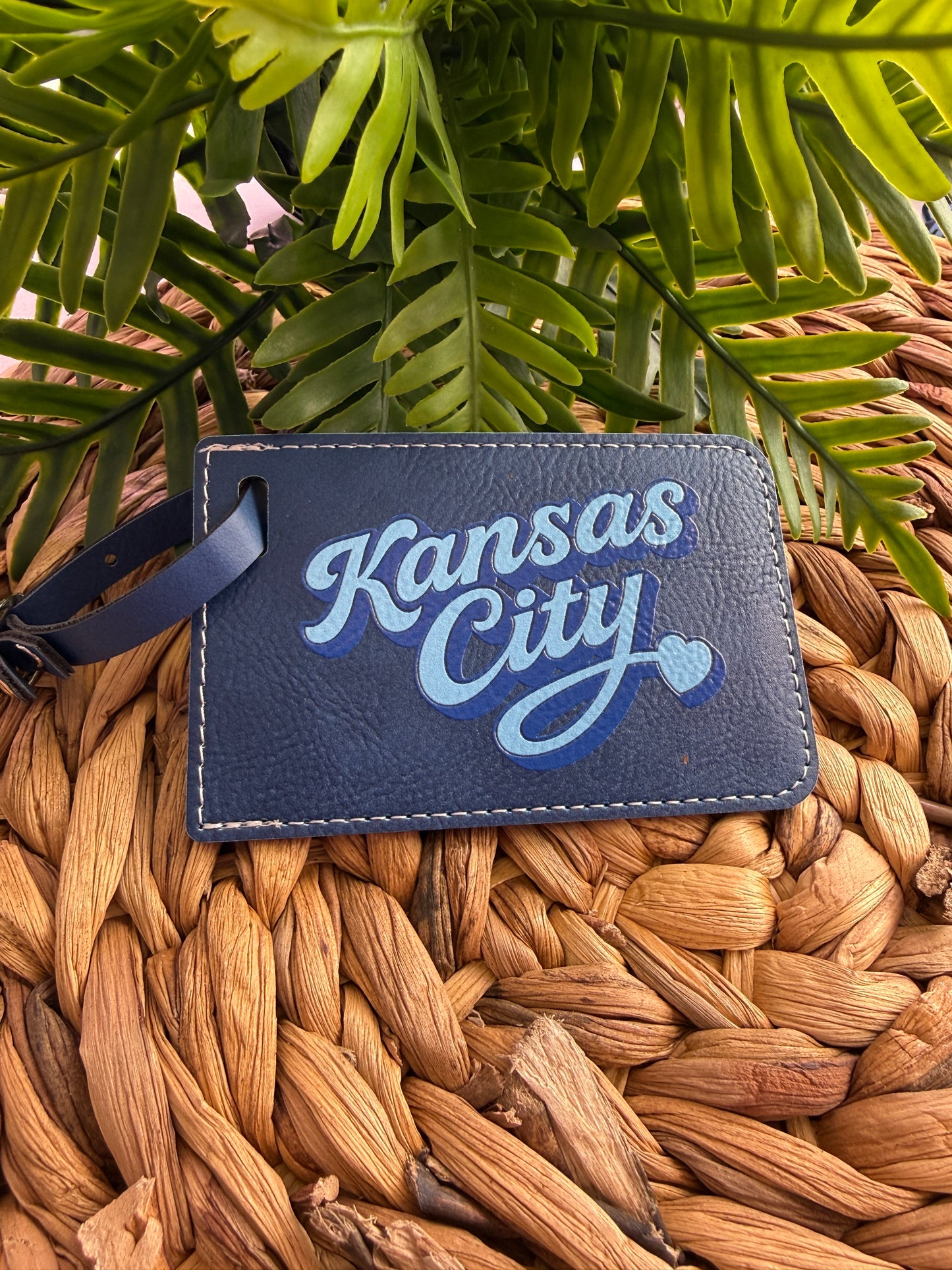 KC Home Team Baseball Luggage Tag