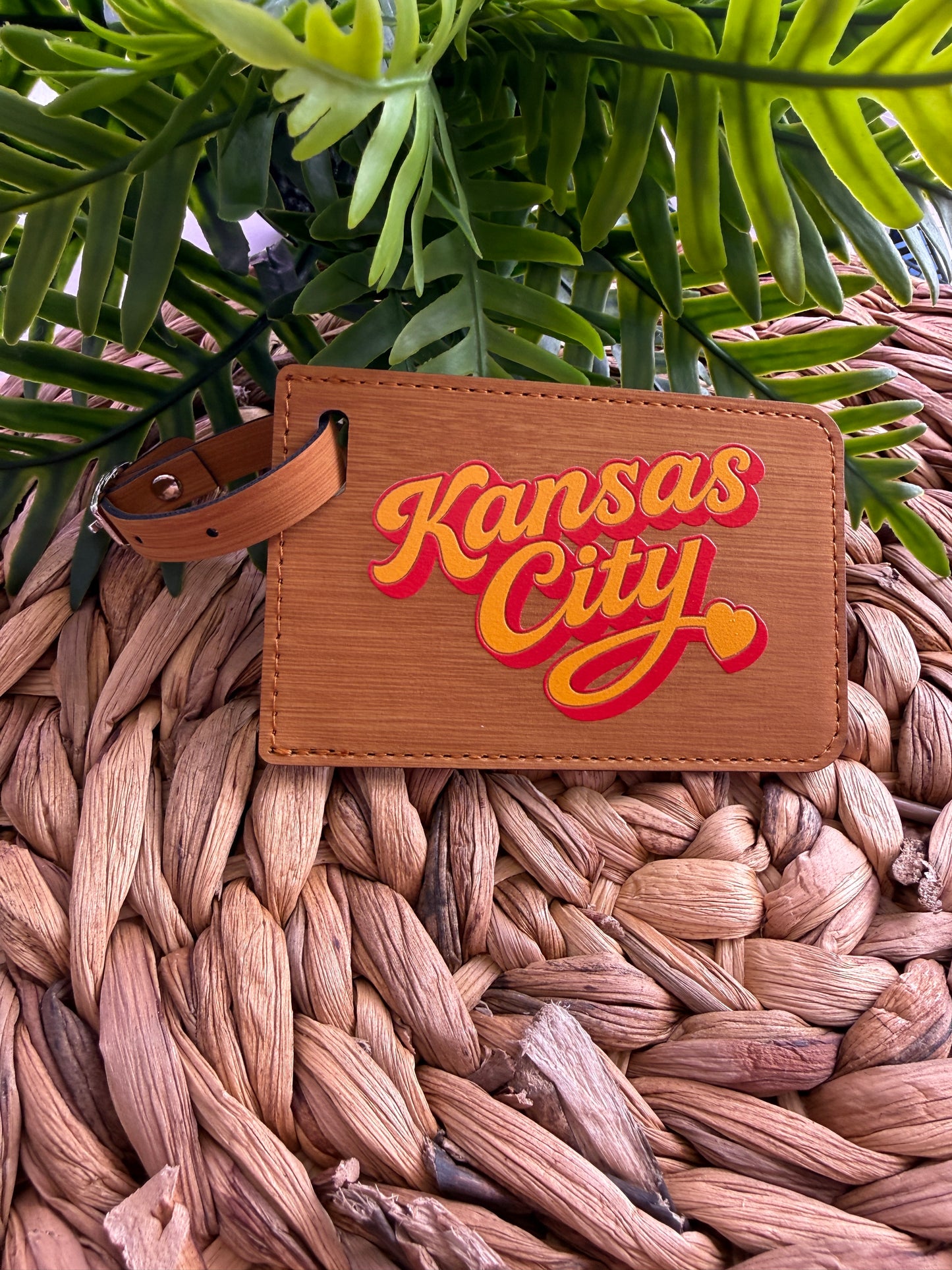 KC Home Team Football Luggage Tag