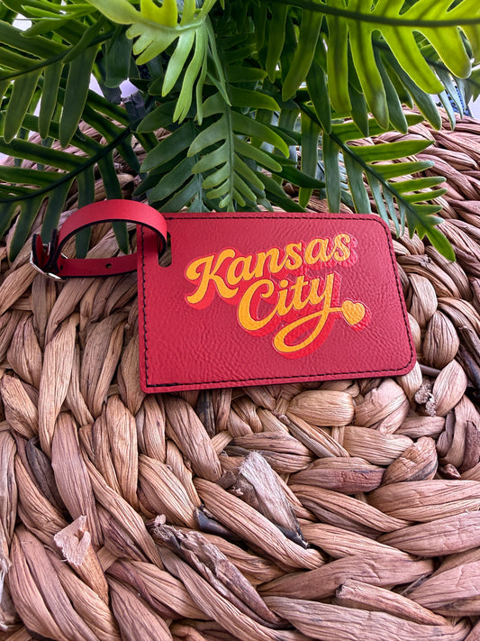 KC Home Team Football Luggage Tag