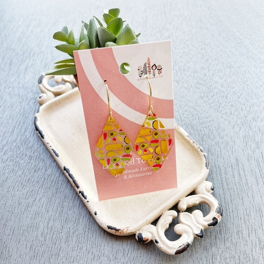 Tacos and Burritos Scattered Print Dangle Earrings
