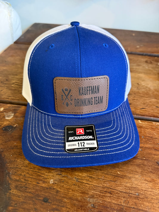 UV Printed Kauffman Drinking Team Men's Richardson 112 Trucker Hat