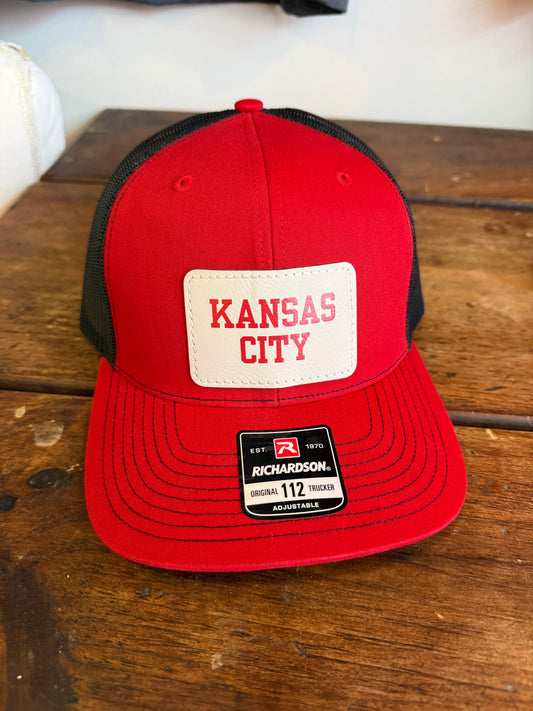 UV Printed Red Kansas City Men's Richardson 112 Trucker Hat
