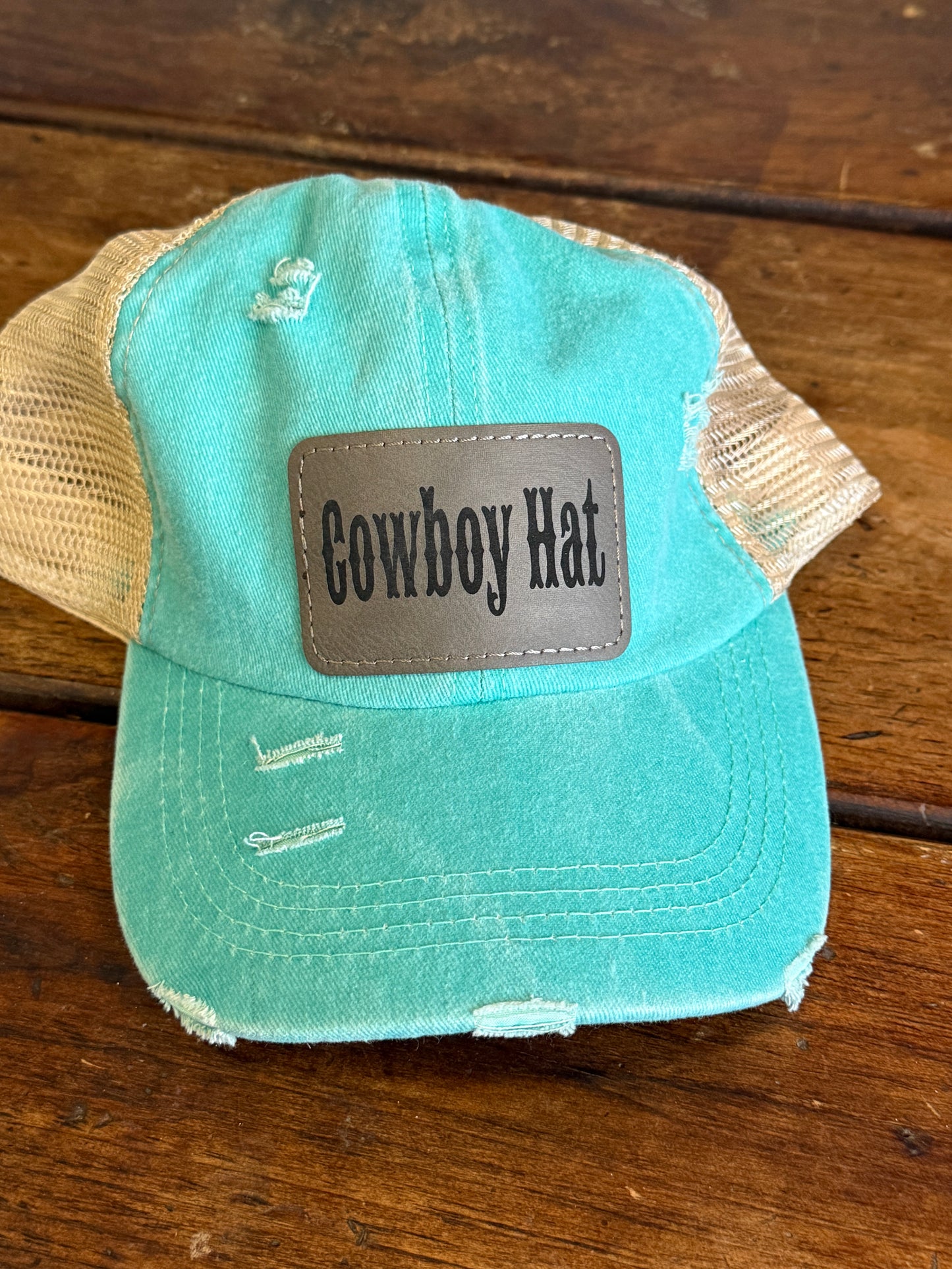 Cowboy Hat Women's Ponytail Hat