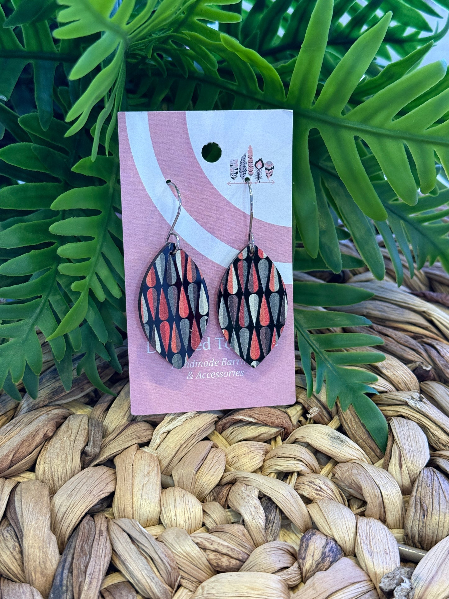 UV Printed Midnight Mod Dangle Earrings