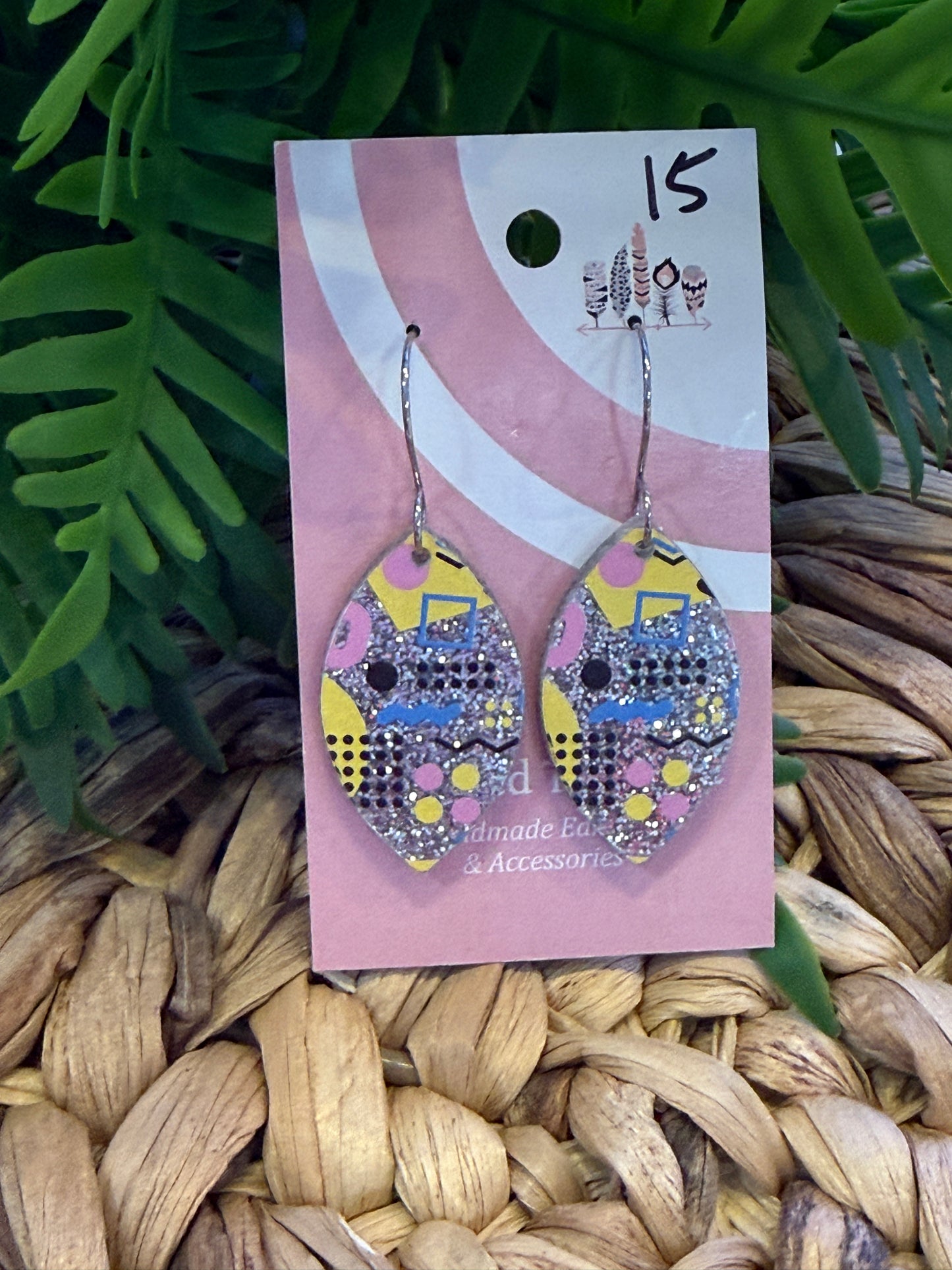 UV Printed Neon Nostalgia Dangle Earrings