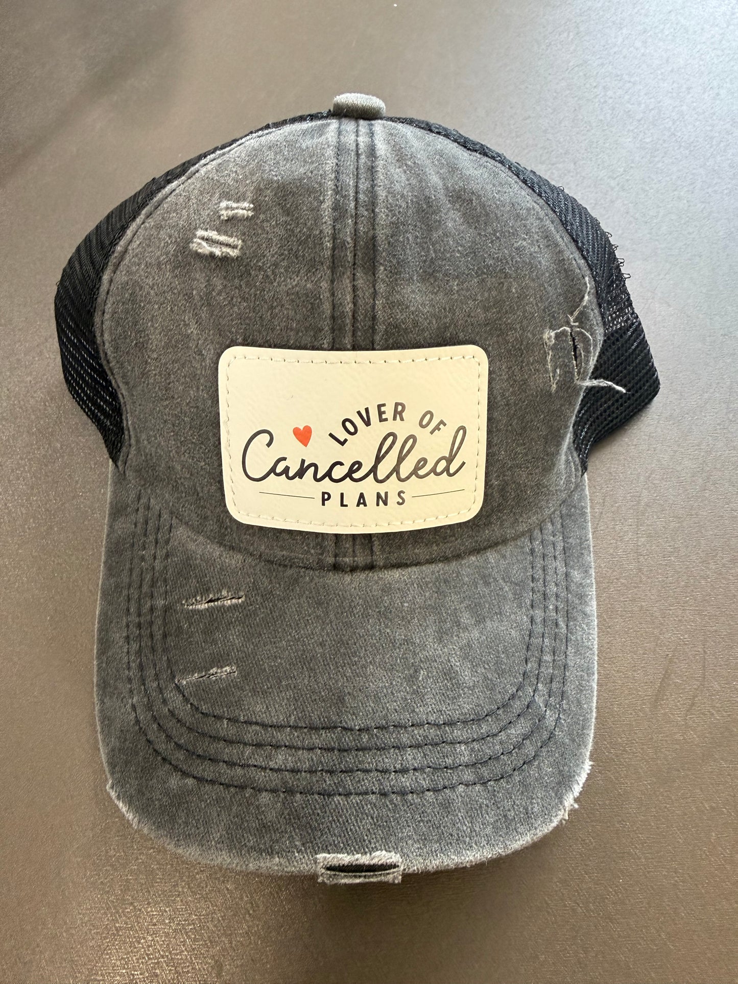 UV Printed Cancelled Plans Women's Ponytail Hat