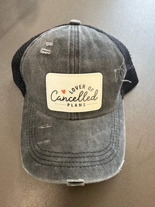 UV Printed Cancelled Plans Women's Ponytail Hat