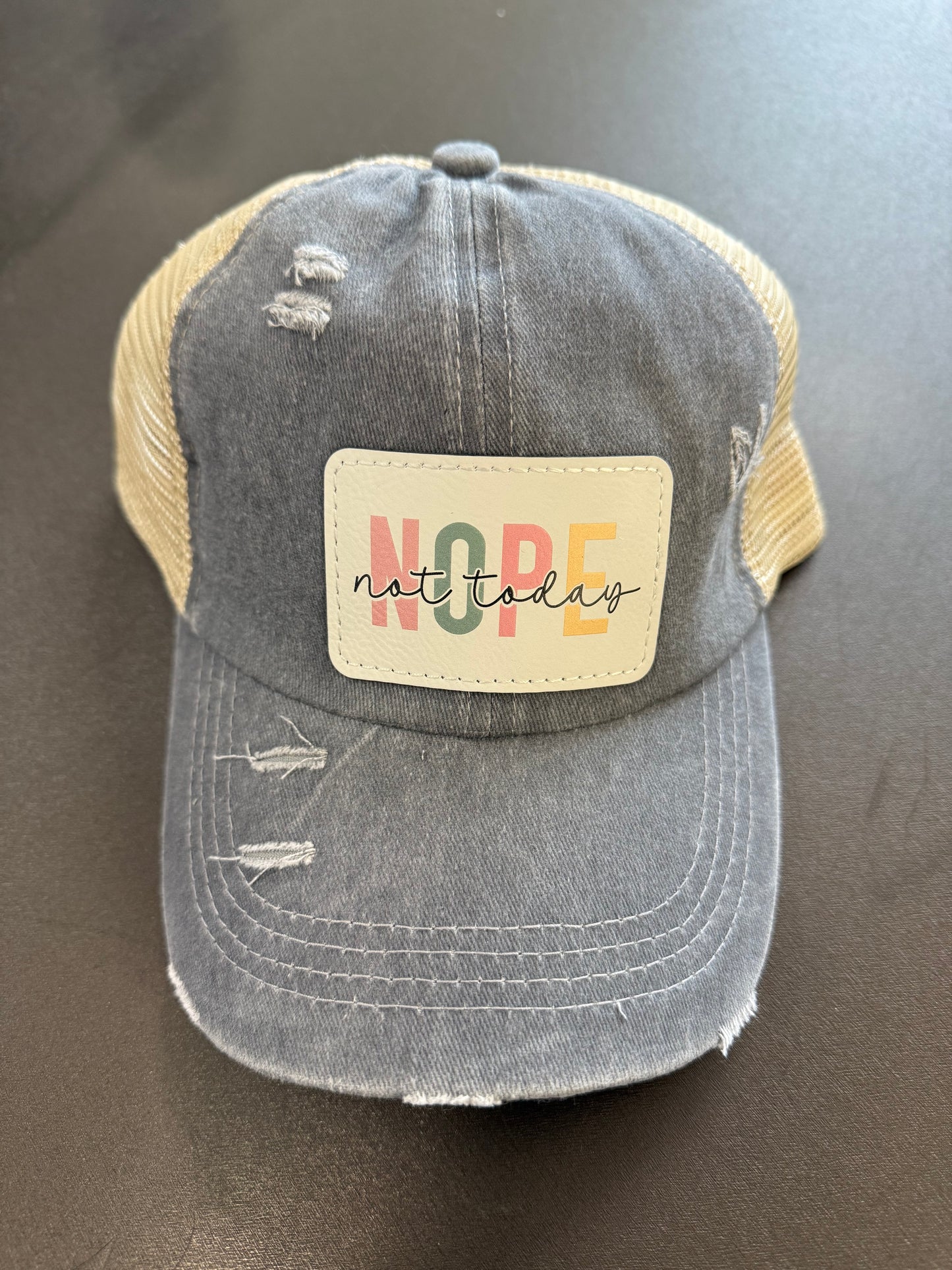 UV Printed Not Today Women's Ponytail Hat