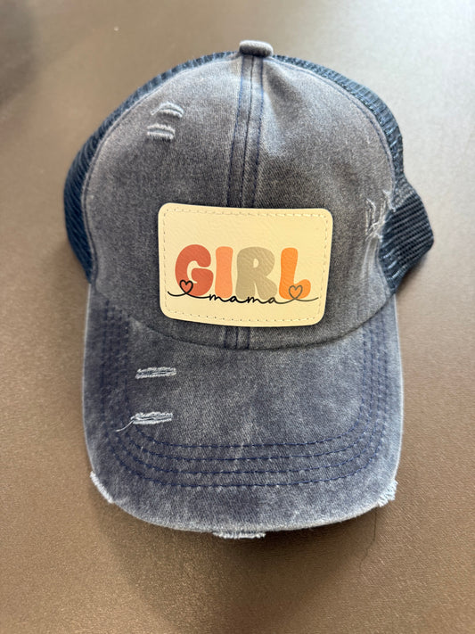 UV Printed Pastel Girl Mama Women's Ponytail Hat