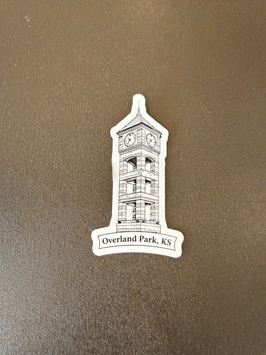 Overland Park Clocktower Sticker