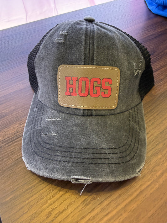 UV Printed Girly Hogs Bold Spirit Women's Ponytail Hat