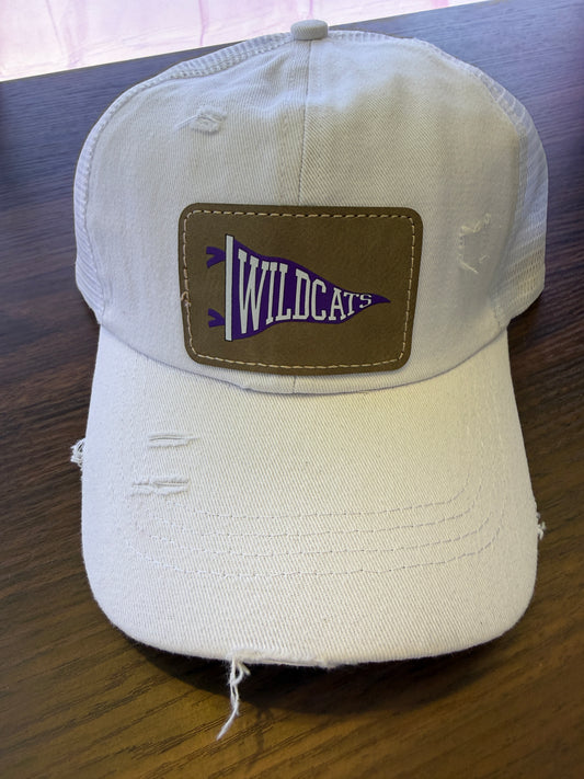 UV Printed Wildcats Pennant Women's Ponytail Hat
