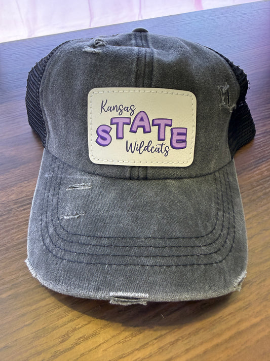 UV Printed Kansas Wildcats Women's Ponytail Hat