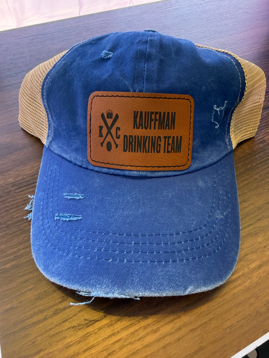 UV Printed Kauffman Drinking Team Women's Ponytail Hat